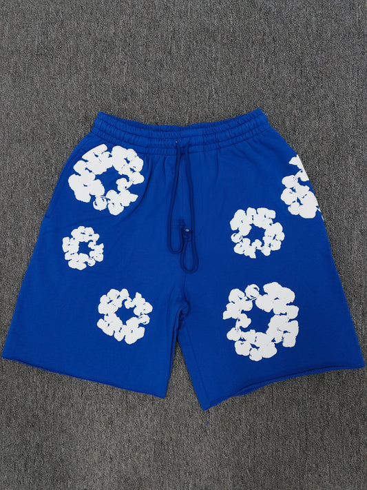 Blue Denim Tear Shorts