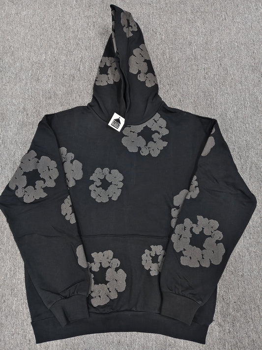 Black Denim Tear Hoodie
