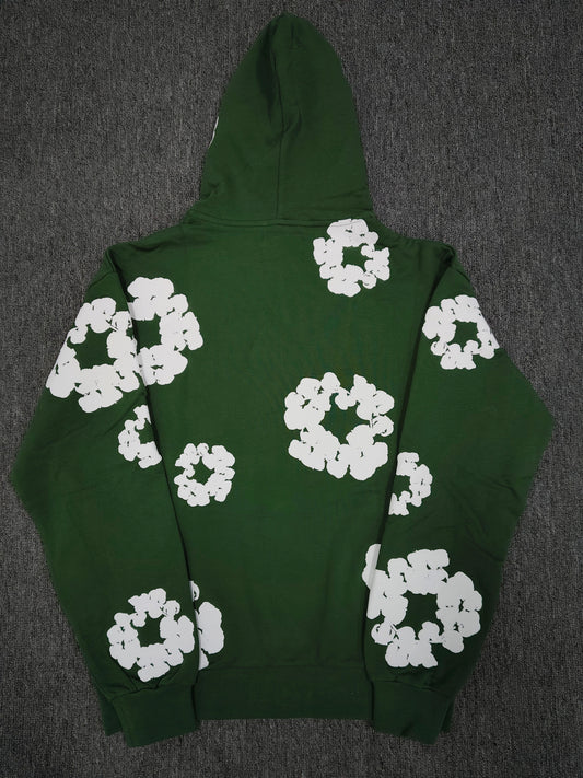 Green Denim Tear Hoodie